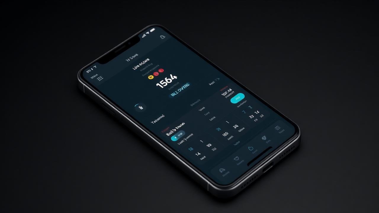 Mobile cricket scoring app interface